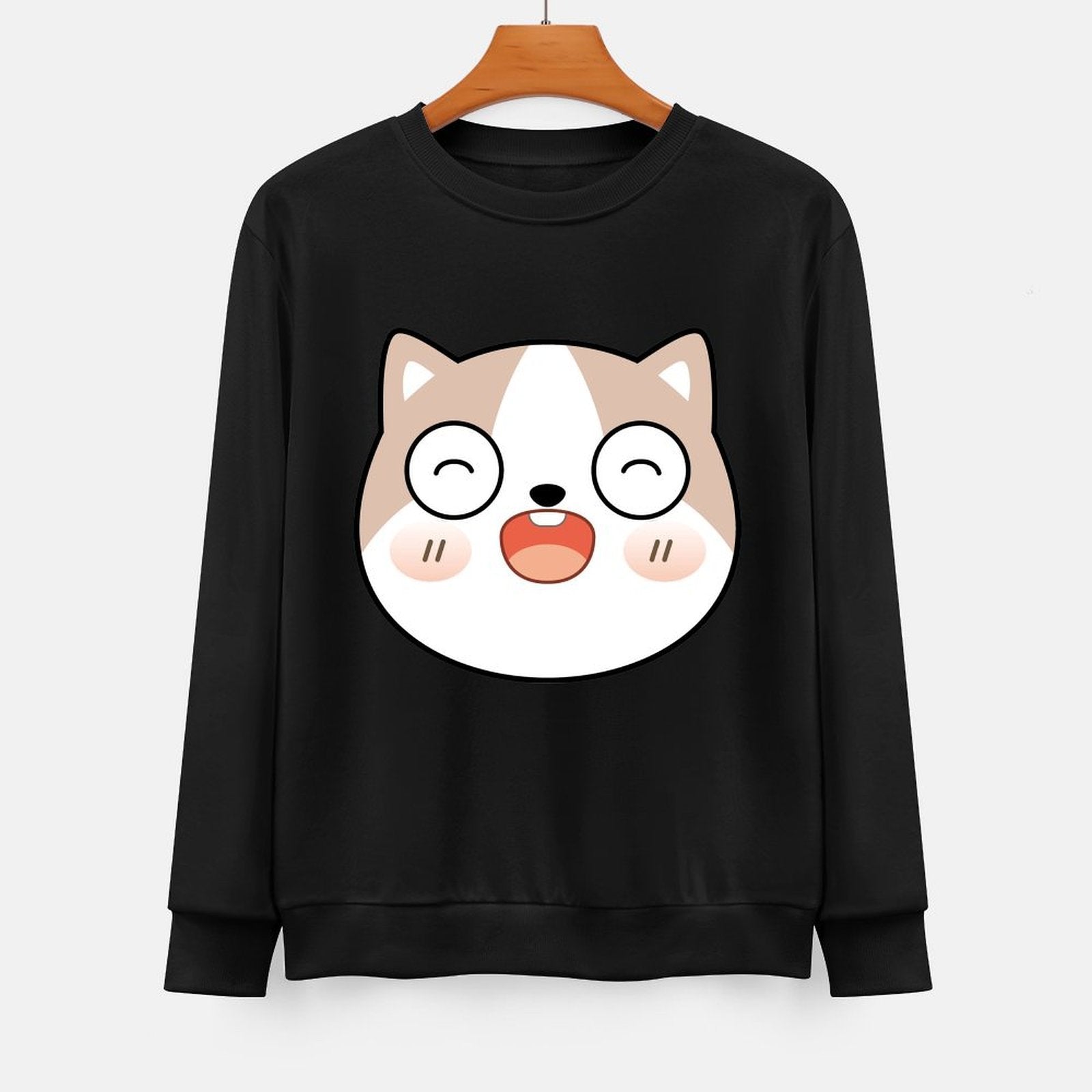 Front Patterned Long Sleeve TopEveryday Casual